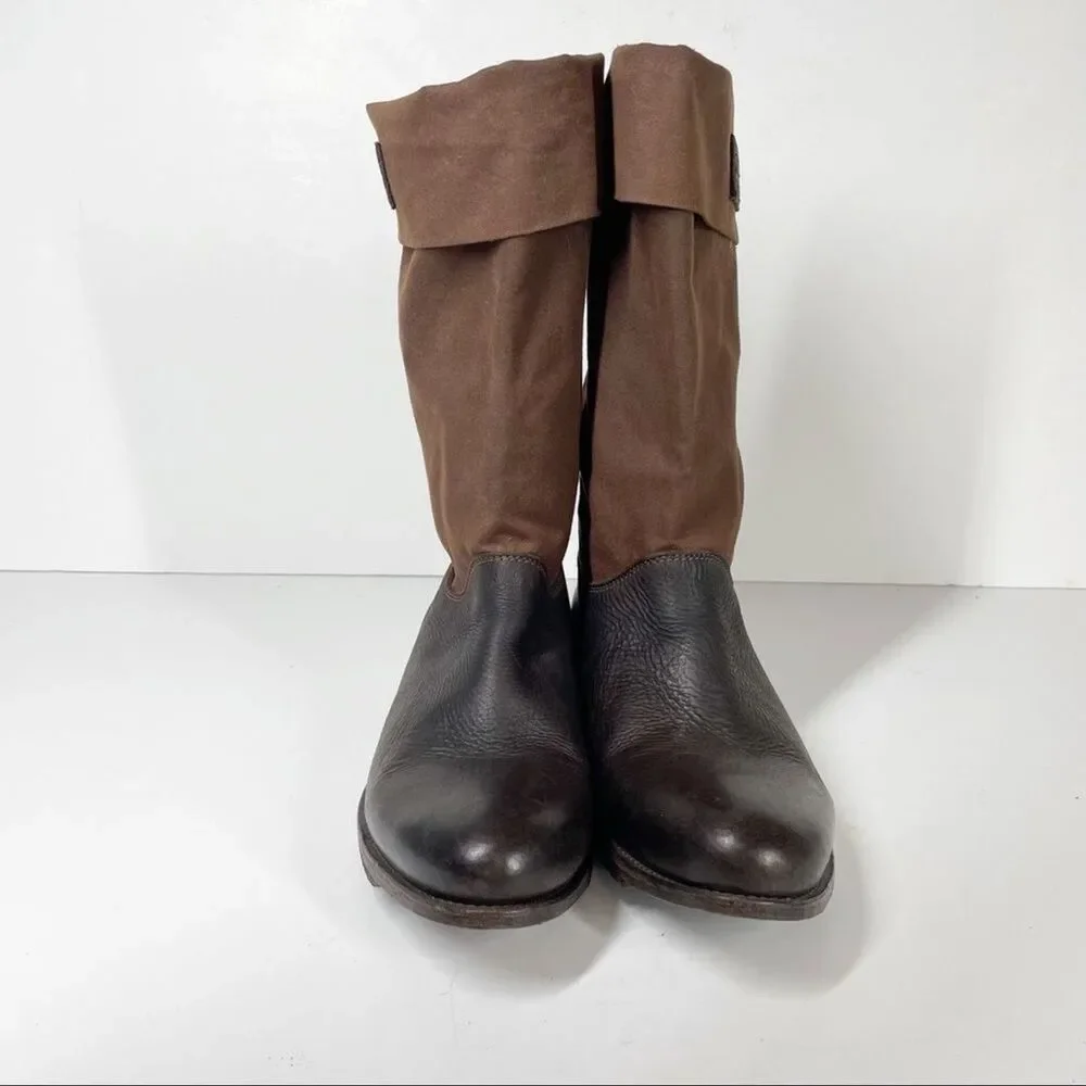 AUSTRAILIA LUXE COLLECTIVE Waxed Canvas Leather Boots Women’s 6 Heritage Utility